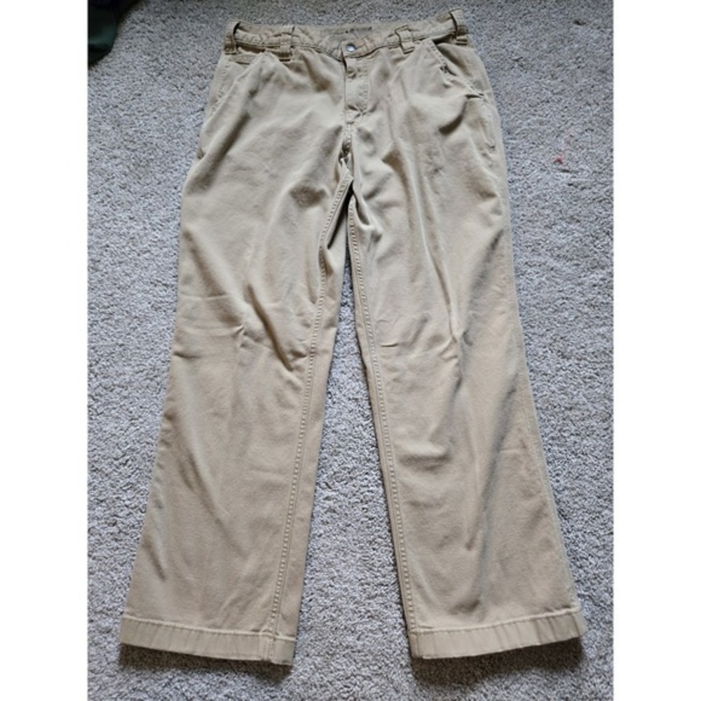Carhartt Pants Mens 34 X 30 Relaxed Fit Tan Rugged Flex Canvas‎ Cargo